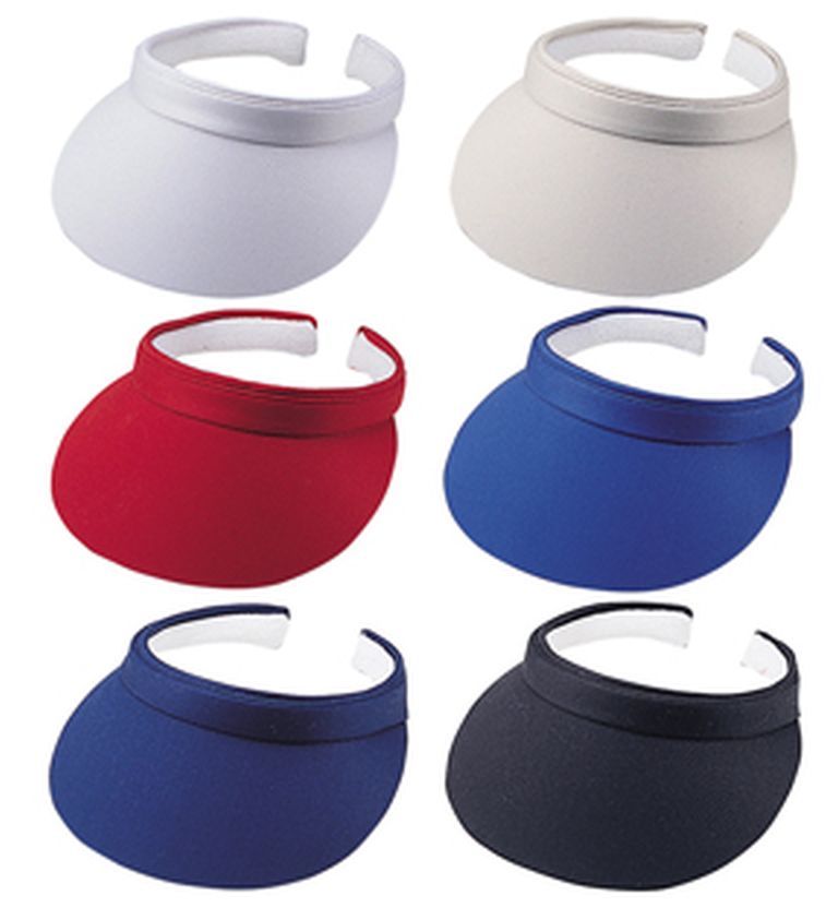 WOMENS CLIP ON SUN VISOR LADIES HAT COTTON CLIP ON SUN VISOR TENNIS GOLF BEACH