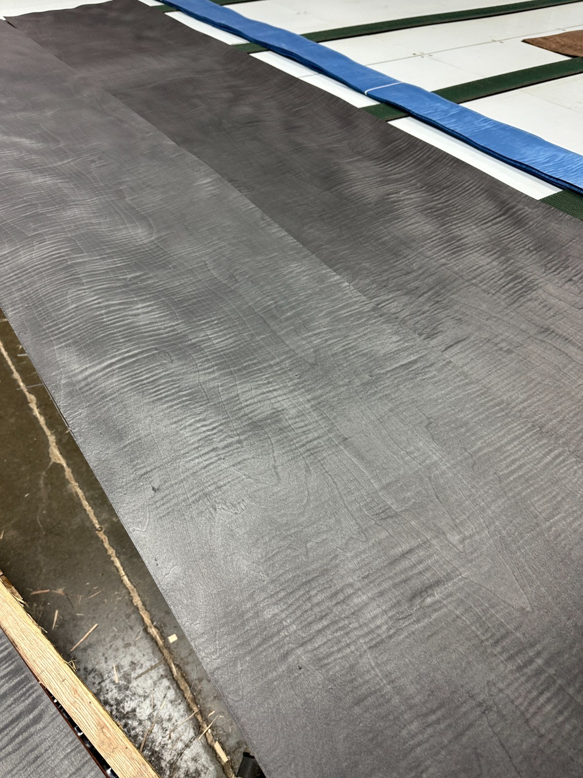 Smoked Grey Figured Maple Raw Wood Veneer 3 sheets 108'' x 19'' 319B