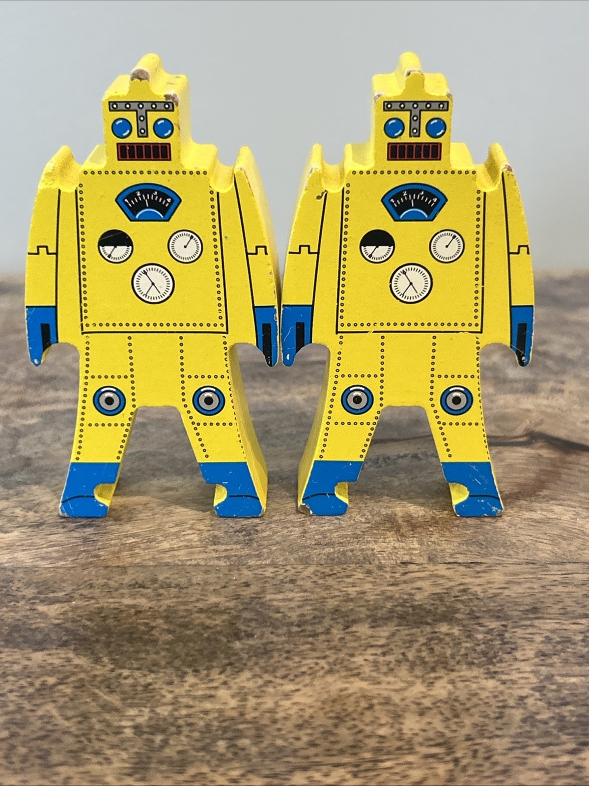 Schylling Wooden Stacking Robots - Balance Toy Set Of 13 Multicolor Blocks Kids