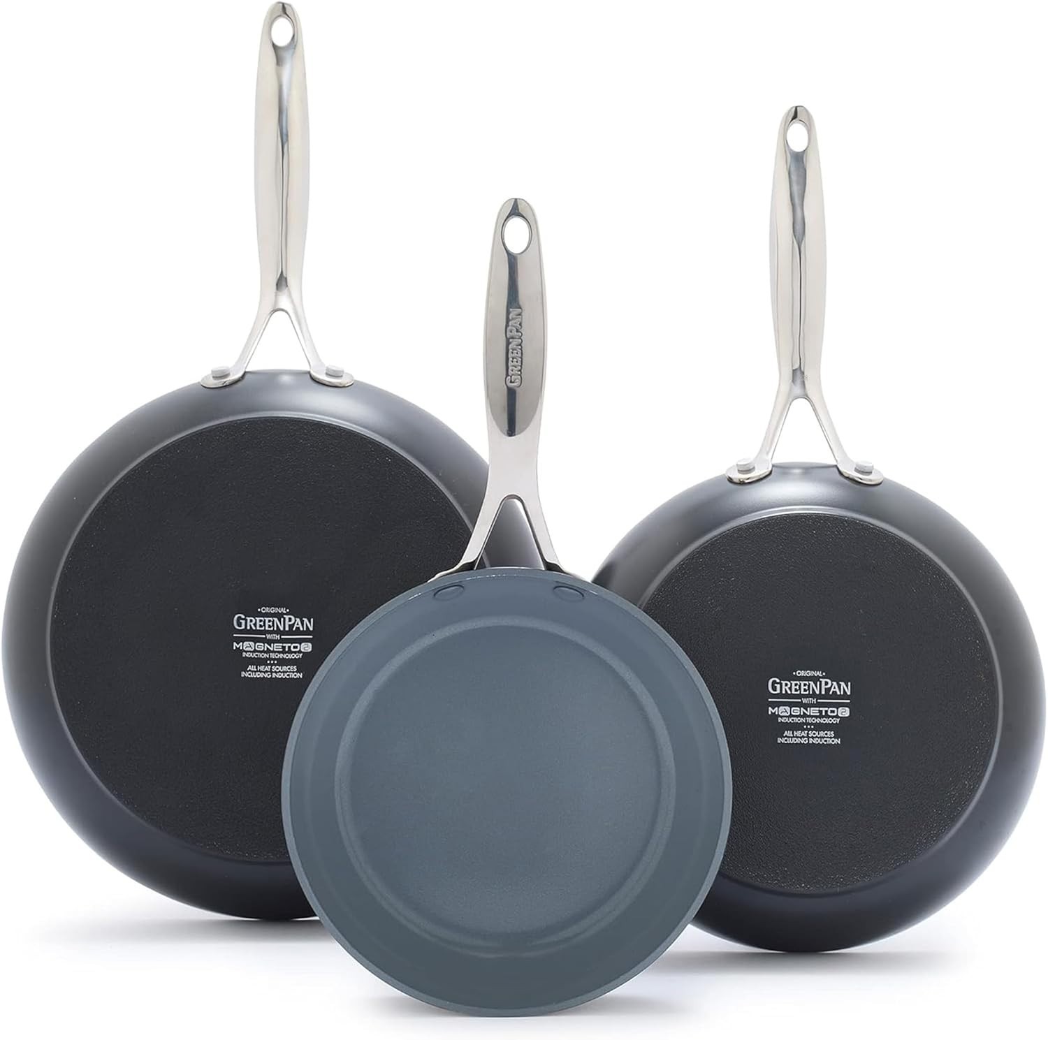 GreenPan Valencia Pro Hard Anodized Healthy Ceramic Nonstick 8 9.5 and 11 Fry