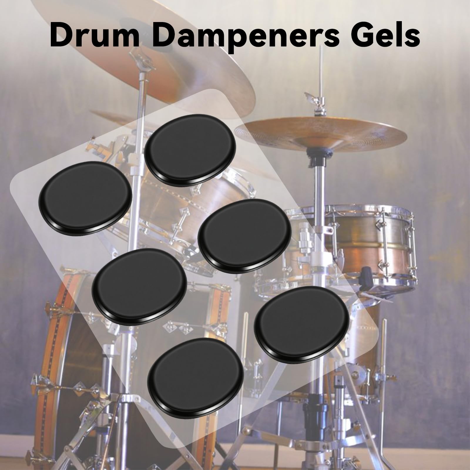 EASTROCK 30 Pieces Drum Dampeners Gels Silicone Gel Pads Silencers Black