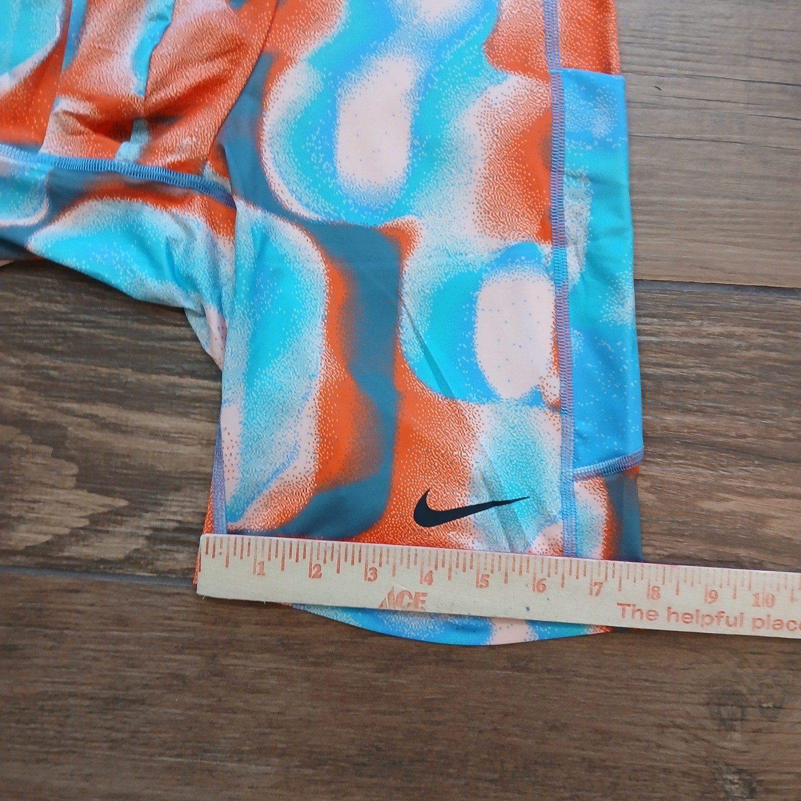 Nike Pro Compression Shorts Mens Large Coral Blue Tight Fit Training Dri Fit *