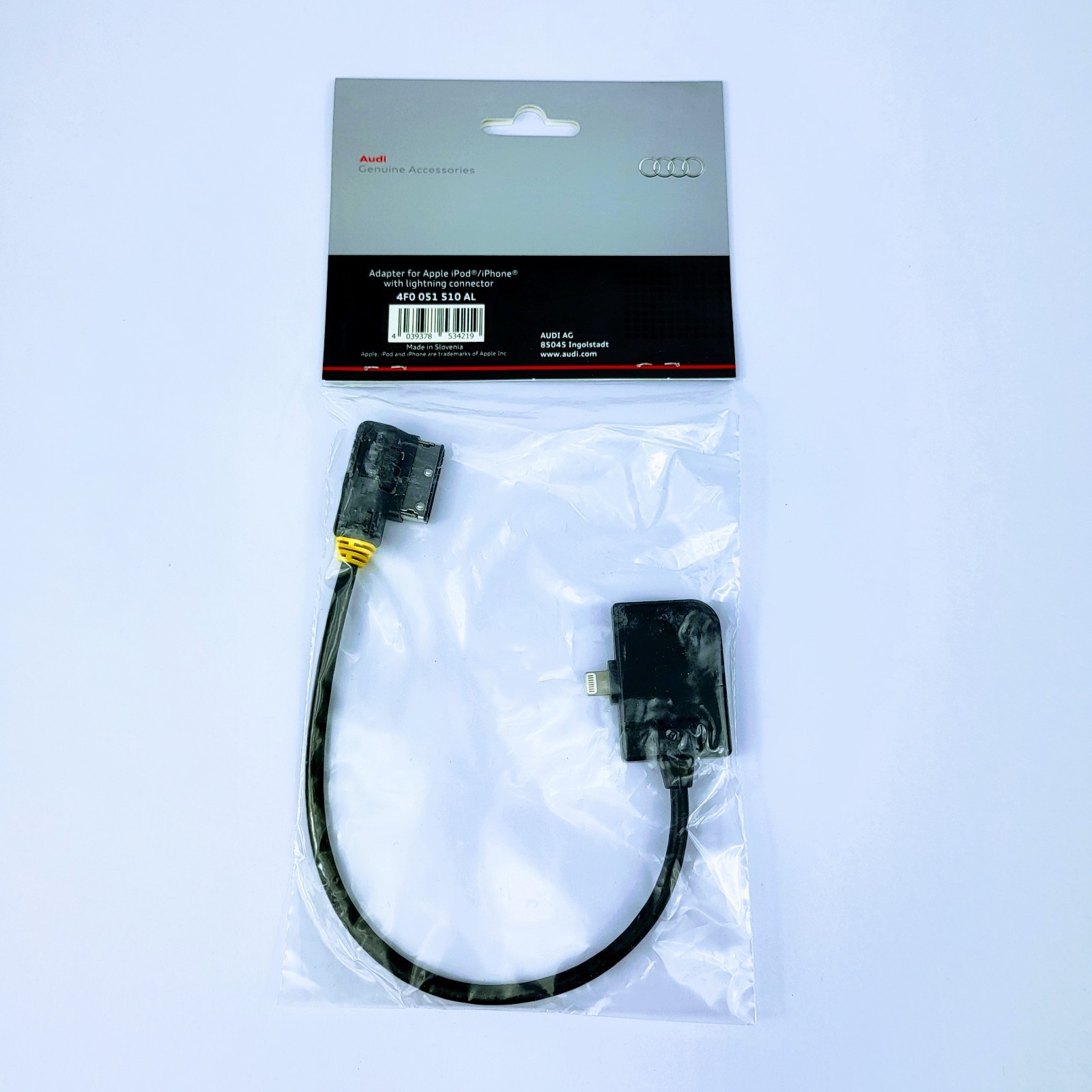 Audi OEM iPhone iPod Lightning Adapter Cable 4F0051510AL