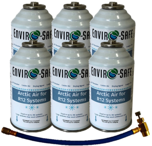 Envirosafe Arctic Air for R12, GET COLDER AIR, Refrigerant support, 6 cans