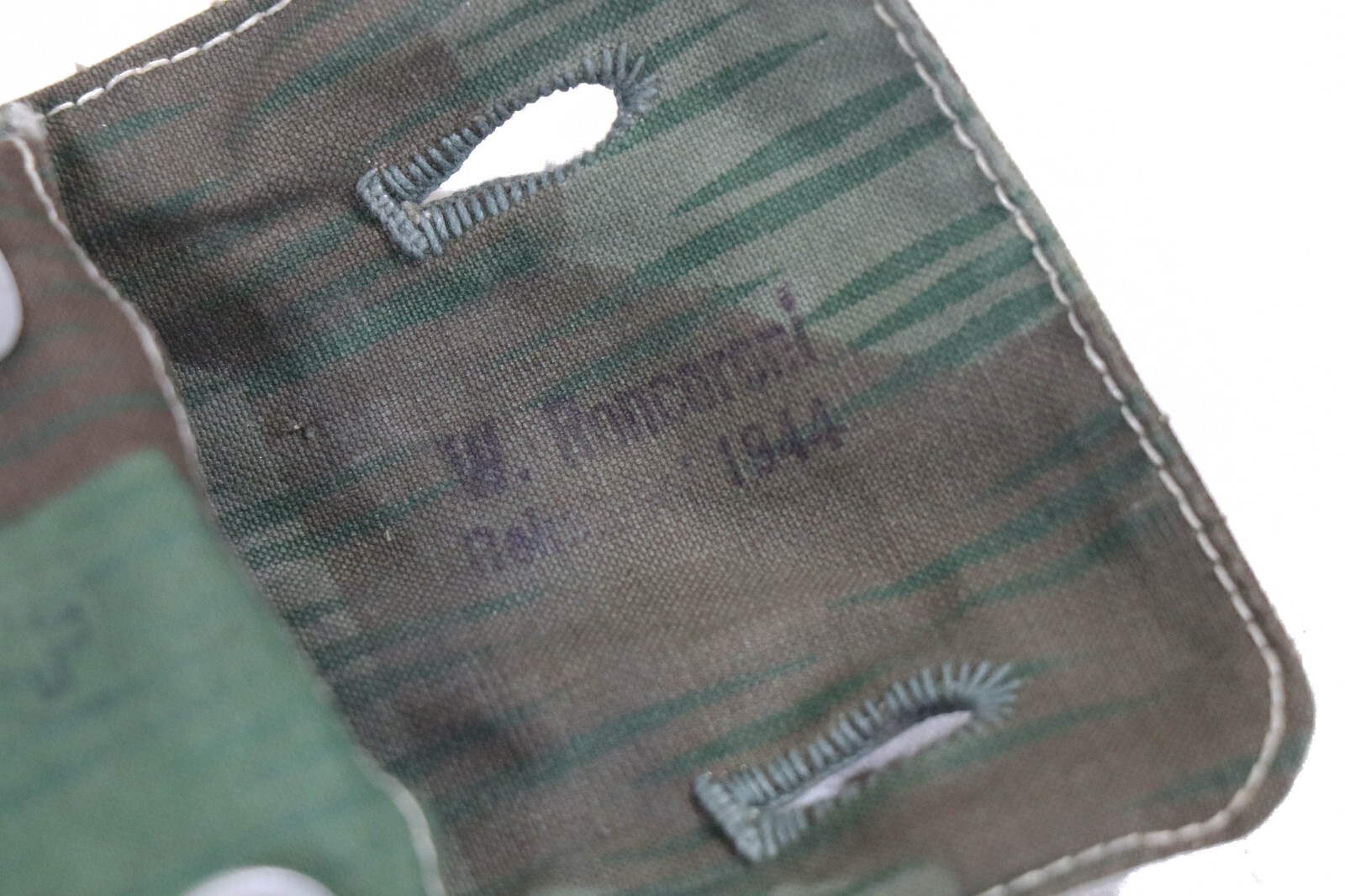 Authentic Swiss WWII Army Tent Pole Stake Set German Splinter Camo WW2 Zeltbahn