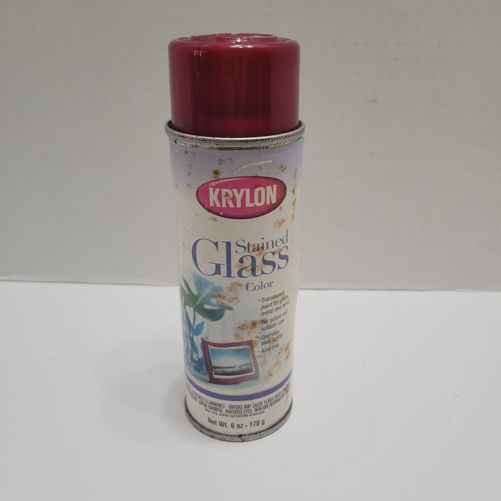 New Krylon Stained Glass 9020 Red Spray Paint 6 oz Full Spray Can