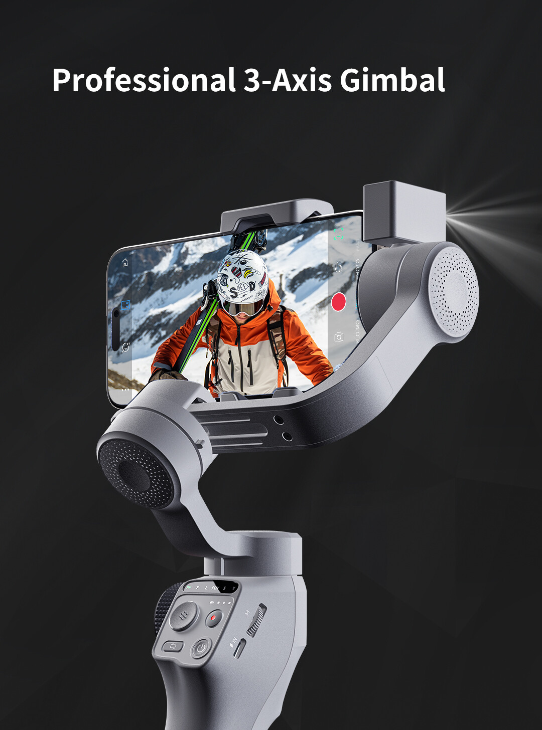 TOALLIN 3-Axis Smartphone Gimbal Stabilizer with AI Tracking for iPhone/Android