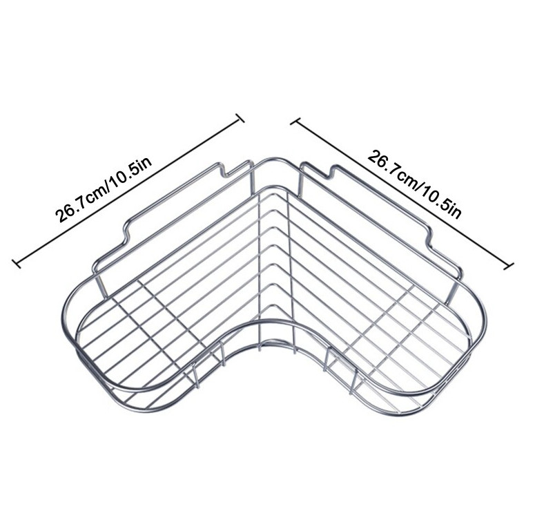 Shower Caddy Shelf Bathroom Corner Bath Storage Holder Organizer Triangular Rack
