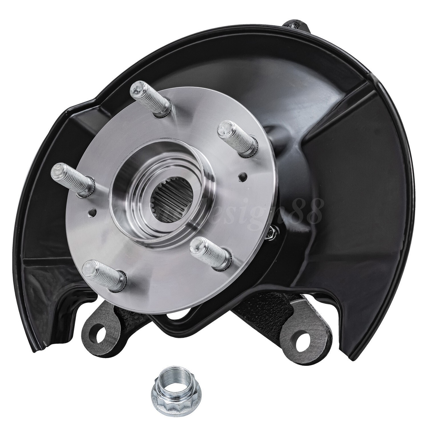 For 2006-2011 Honda Civic Pair Front Steering Knuckle & Wheel Hub Bearing Assy