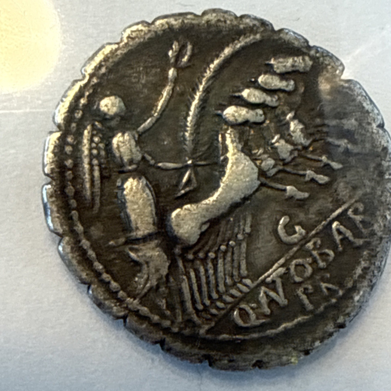 Q. Antonius Balbus Serrate Denarius Silver Roman Republic 83-82 BC