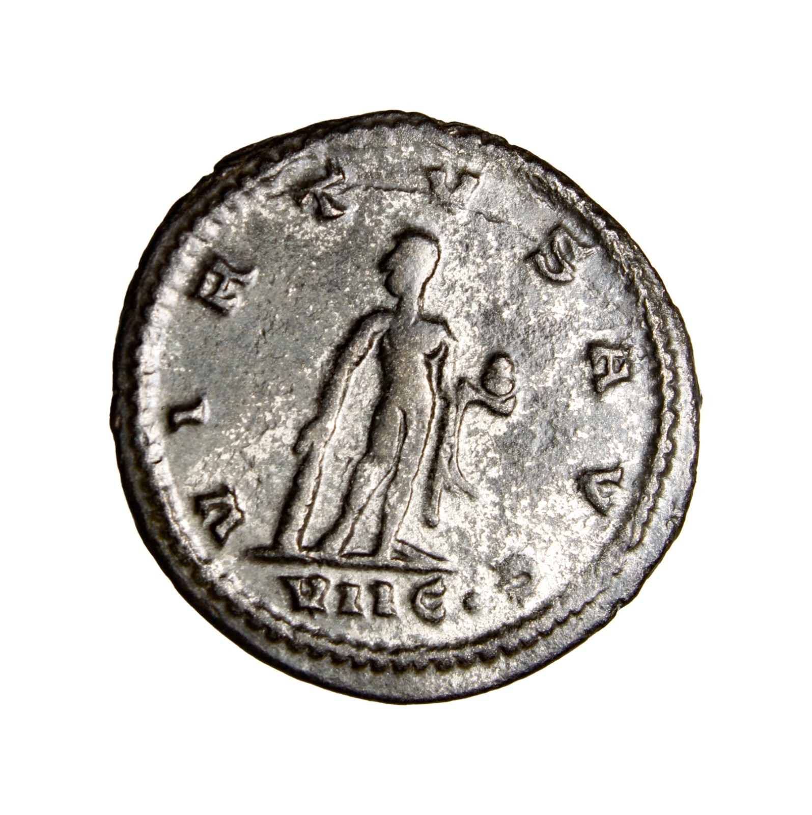 Very Good GALLIENUS (253-268). Antoninianus. Antioch Virtus FULL Silvering Coin