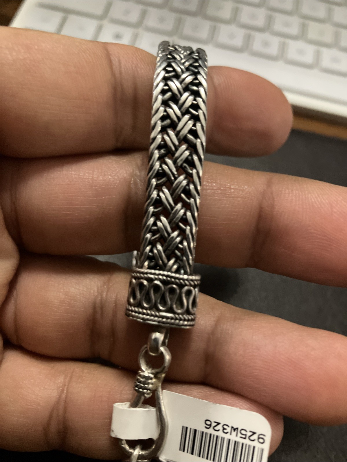 Sterling Silver 925 Vintage Bali Antique Finish Bracelet 32.6 Grams 8 Inches