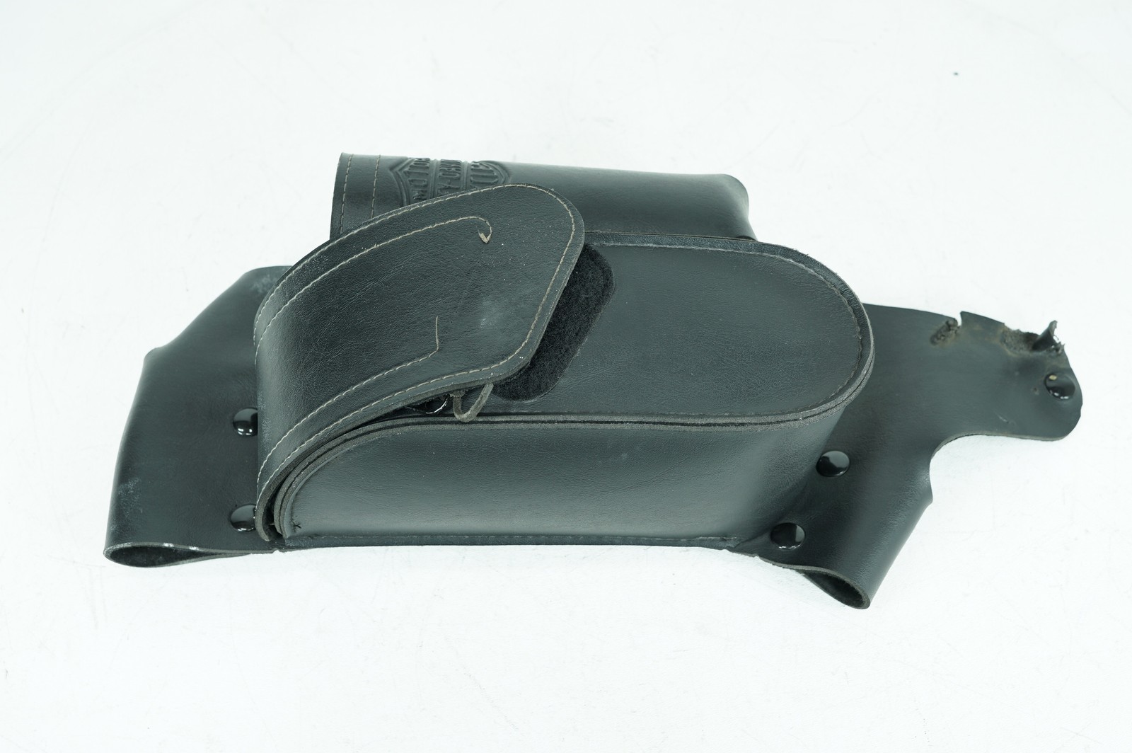 01 Harley Touring Electra Glide Ultra OEM Onboard Tool Bag Leather Storage Torn