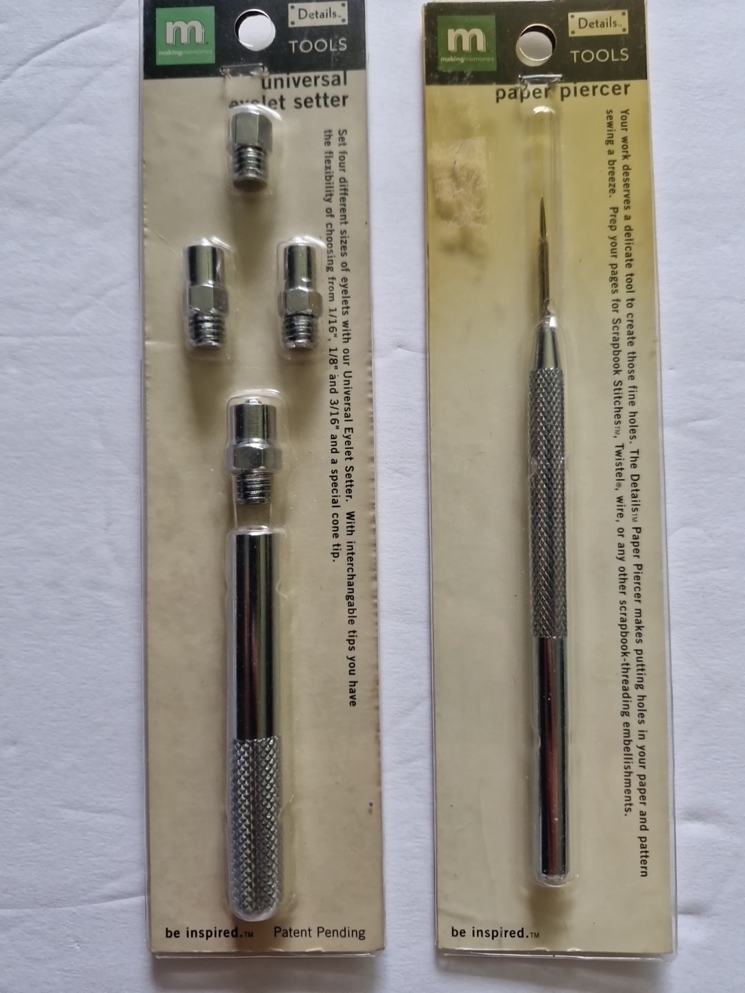 MAKING MEMORIES Scrapbooking Tool Universal Eyelet Setter  & Paper Piercer - NEW