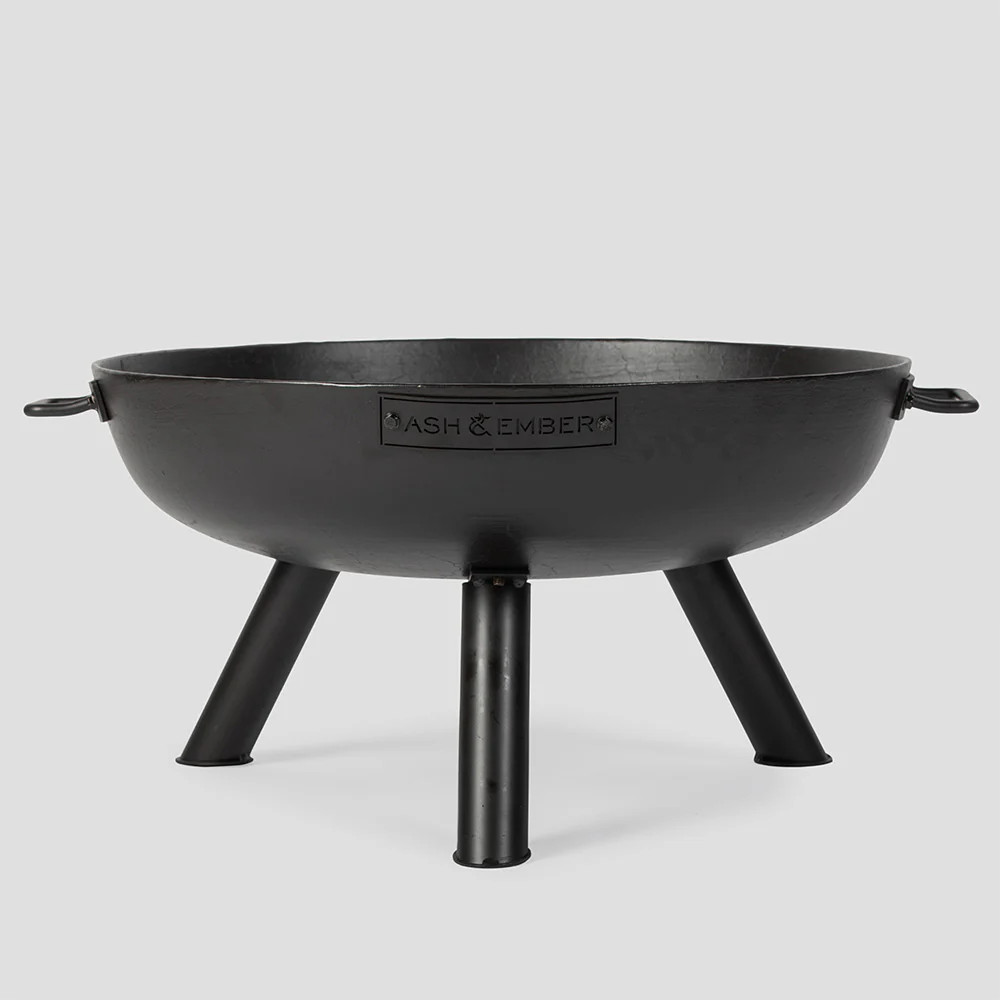 Ash & Ember 36" Ellipse Fire Pit, Heavy-Duty Cast Iron with High-Temp Paint