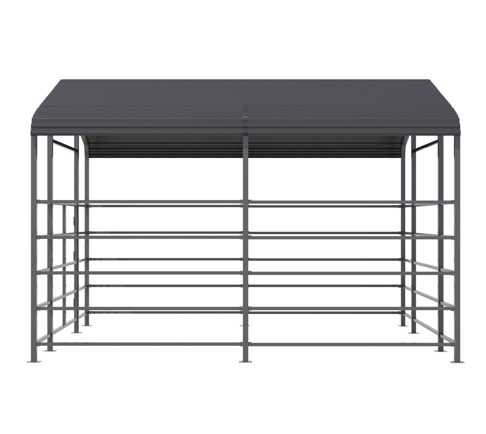 New 13×13 FT Metal Livestock Shed Farm Animal Shelter Cowshed Free Shipping USA