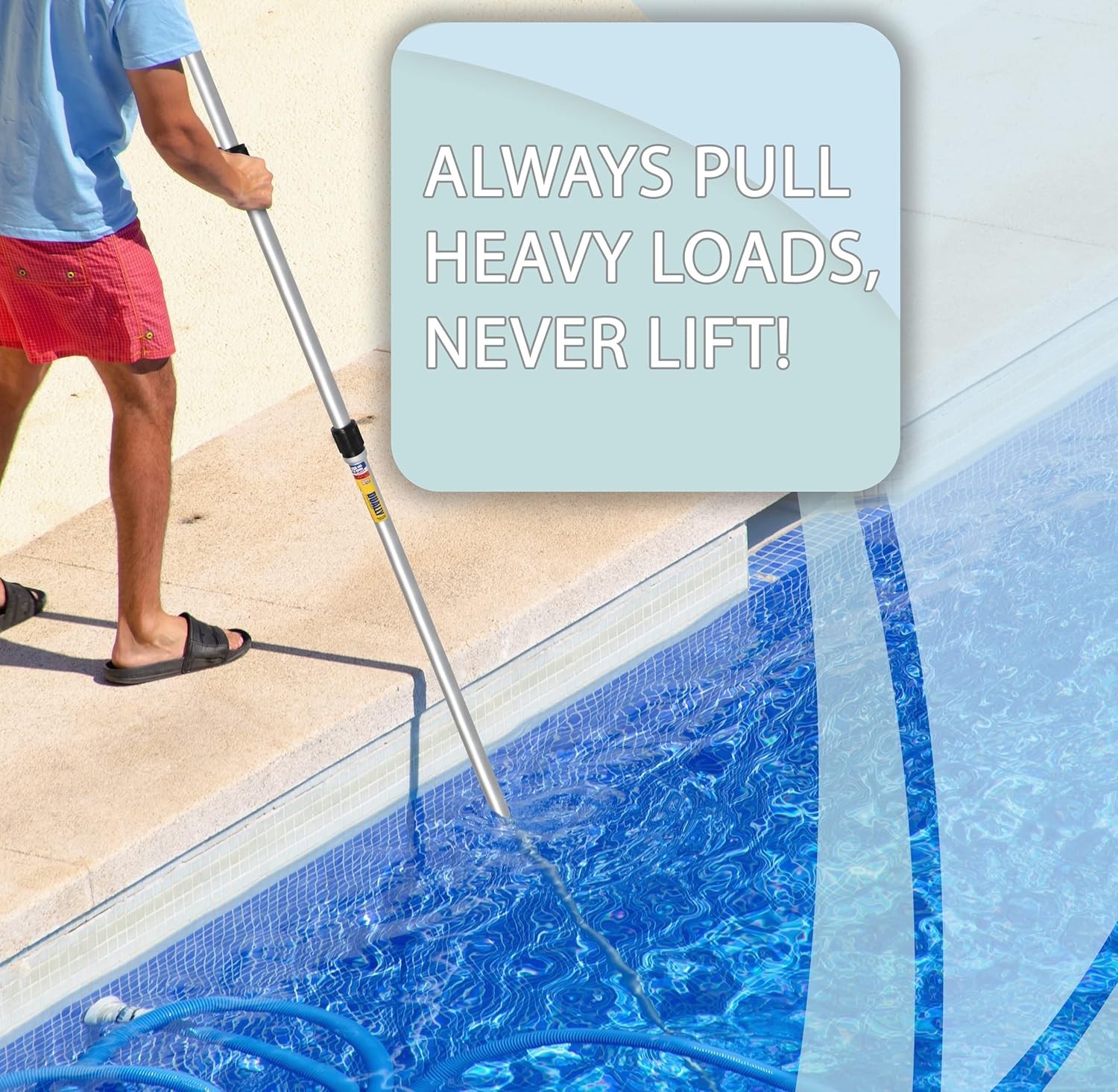 Skimlite Dually 9018 Telescopic Pool Pole 6-18 Ft Dual Locking Heavy Duty Alumin