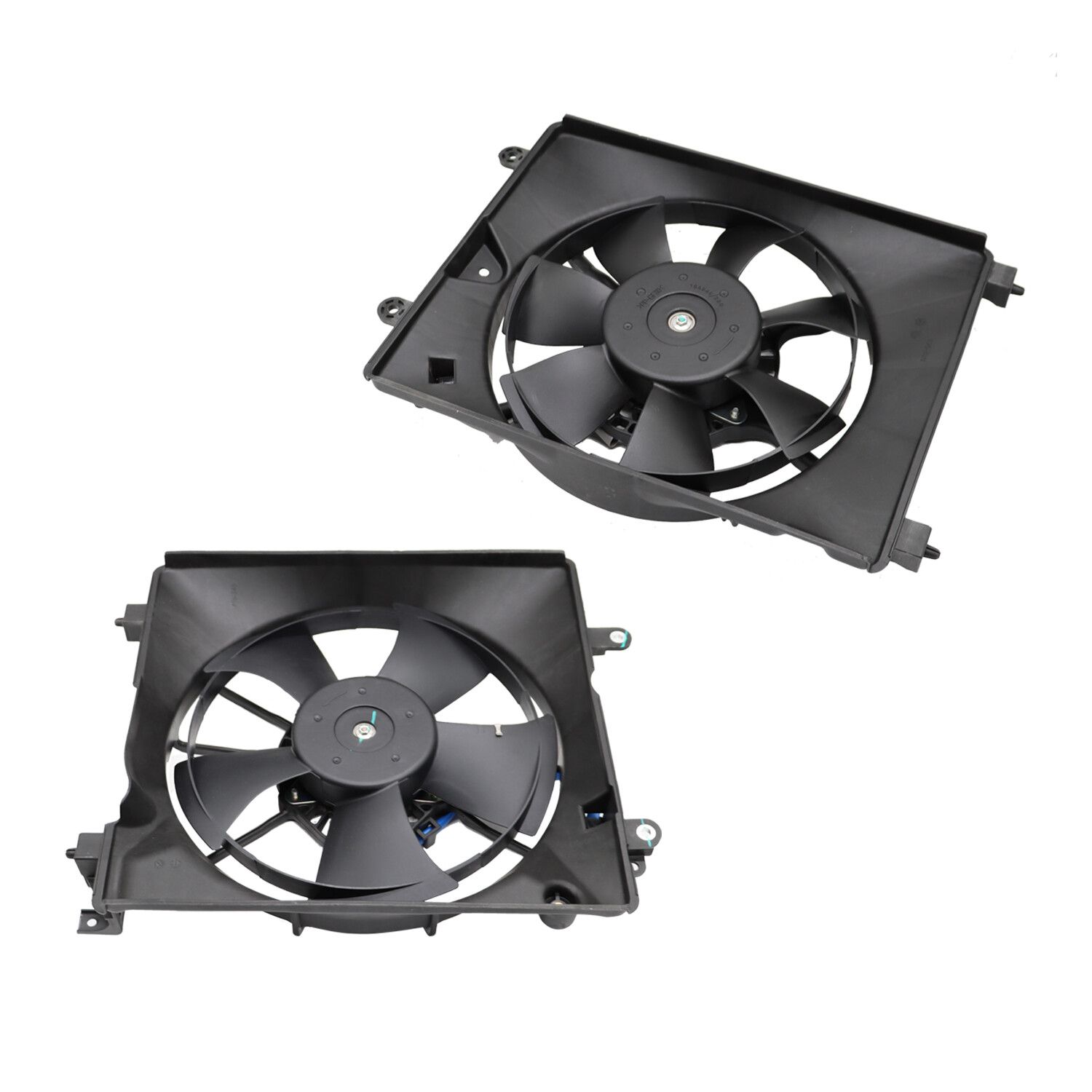 2pcs A/C AC Condenser Radiator Cooling Fan For 2012-15 Honda Civic 2013-17 Acura