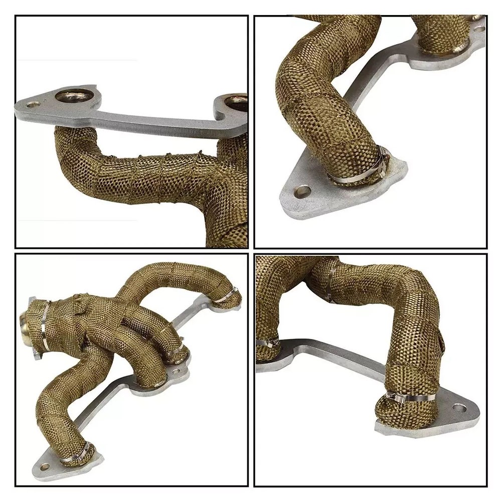 2" x 50' Titanium Exhaust Wrap for Car Headers with Stainless Steel Zip Ties