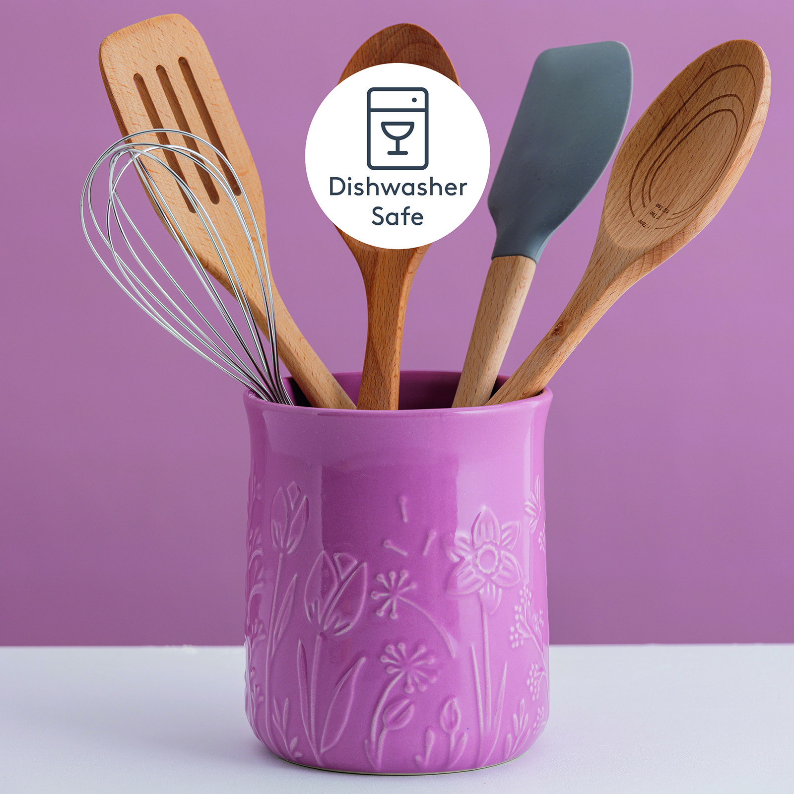 Mason Cash In The Meadow Utensil Crock, 6" x 5"