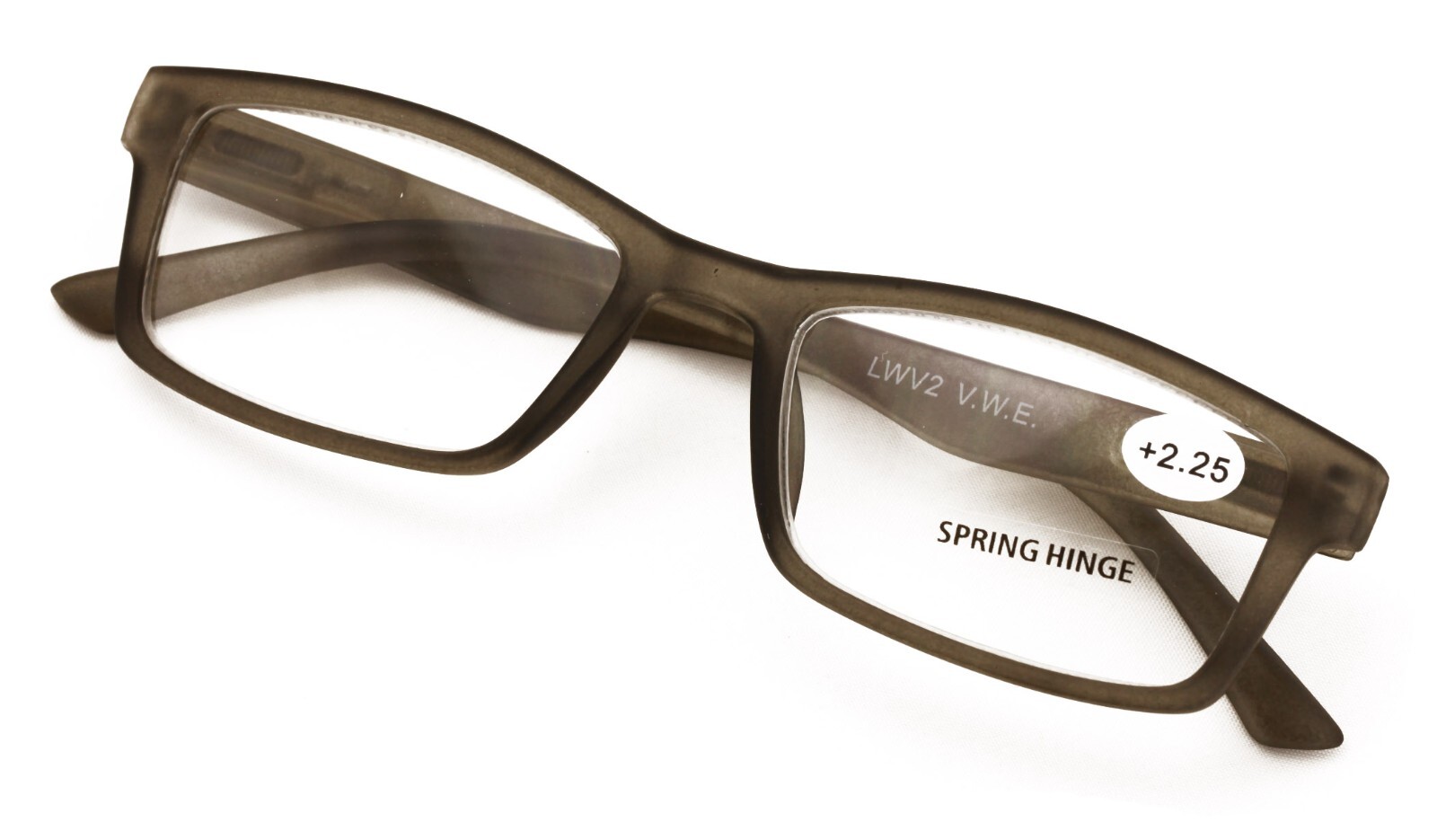 Men Rectangular Readers Soft Matte Reading Glasses Spring Hinge Rubberized Black