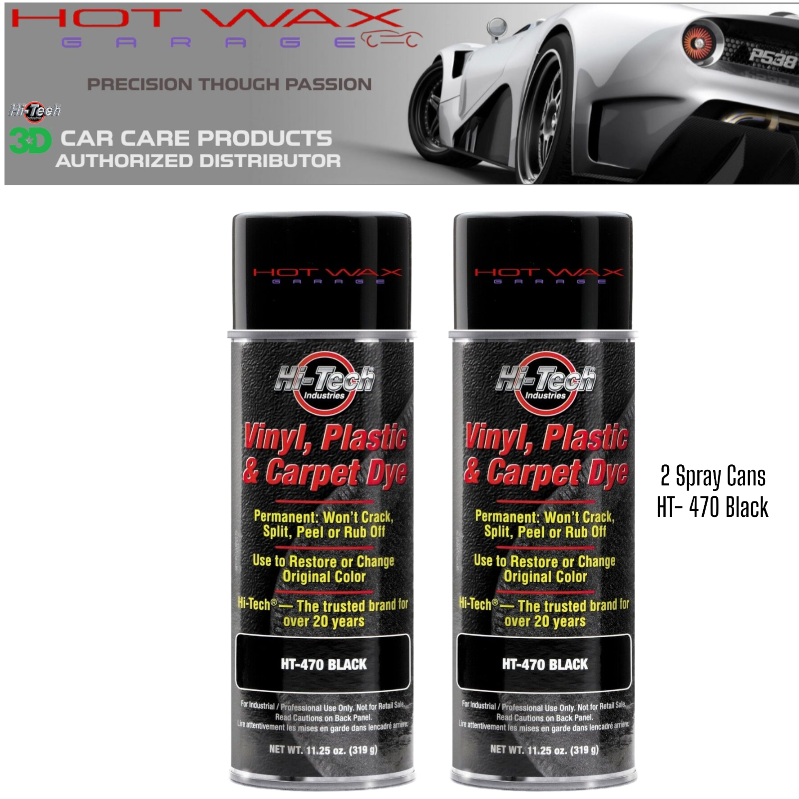 Hi-Tech Vinyl, Plastic & Carpet Dye – Black HT-470 (2 Pack) ***Free Shipping***