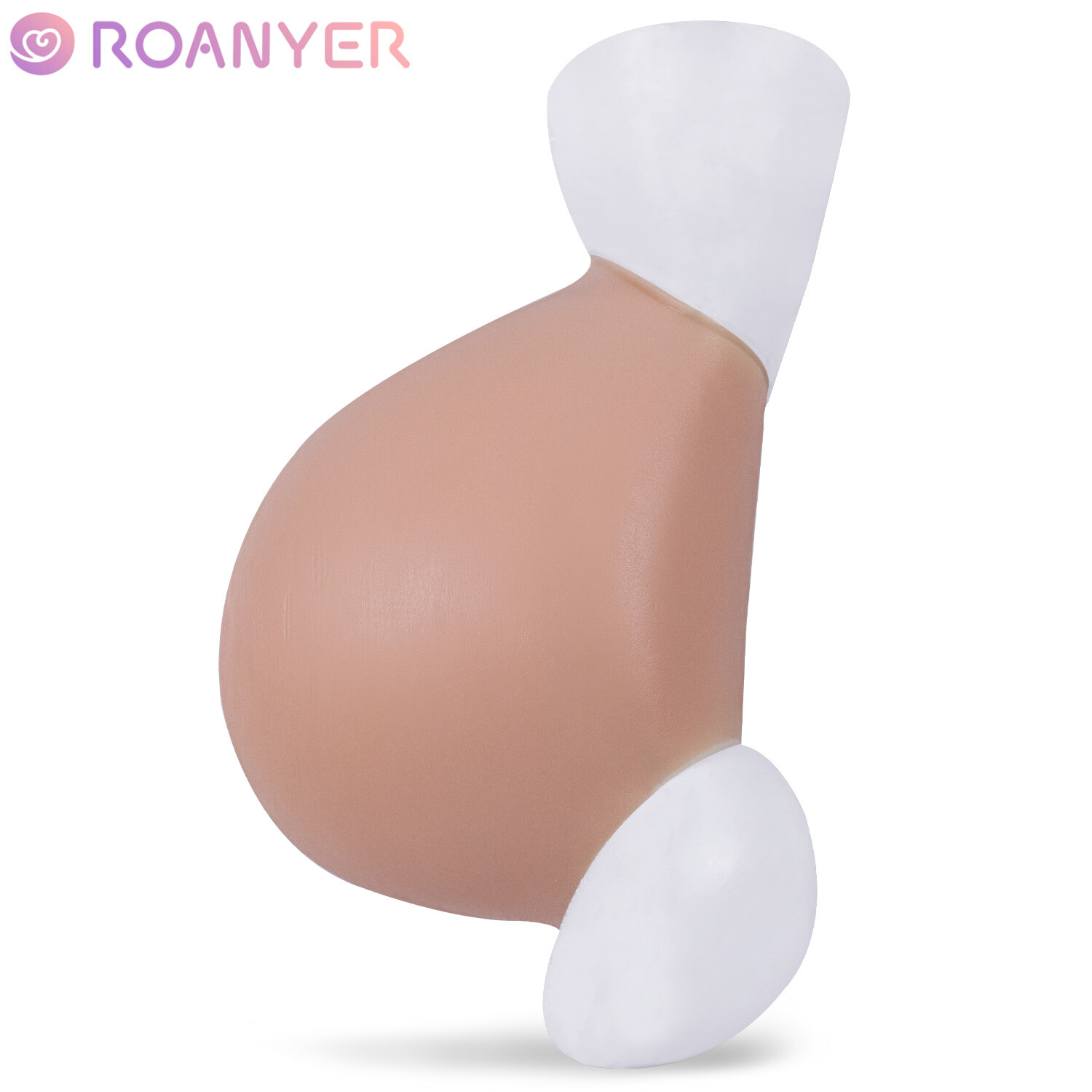 Roanyer Silicone Pregnant Belly Fake Belly Bump Twins For Crossdresser Cosplay