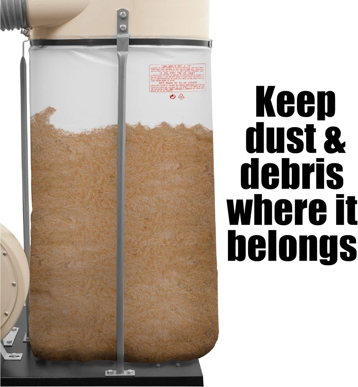 Clear Plastic Dust Collector Replacement Bag 5 Pack 20" Diameter by 43" Long