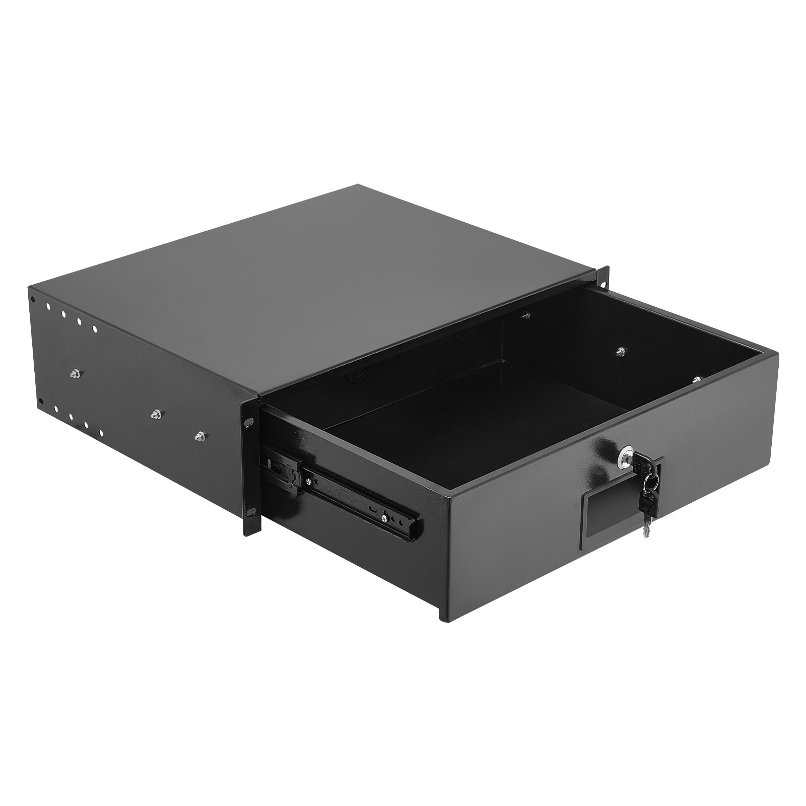 Uimoso 3U Rack Mount Drawer, 50 lbs Lockable Storage for 19-Inch Server Racks