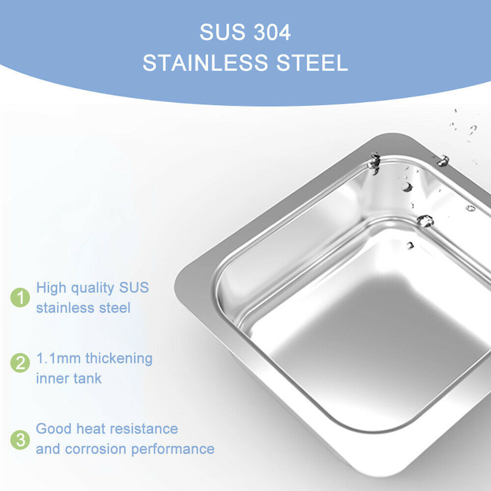 0.8L-30L Ultrasonic Cleaner Stainless Steel Industry Heated Heater w/Timer