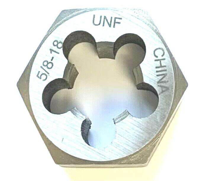 5/8-18 UNF CARBON STEEL HEXAGON RETHREADING DIE HEX DIE NEW!