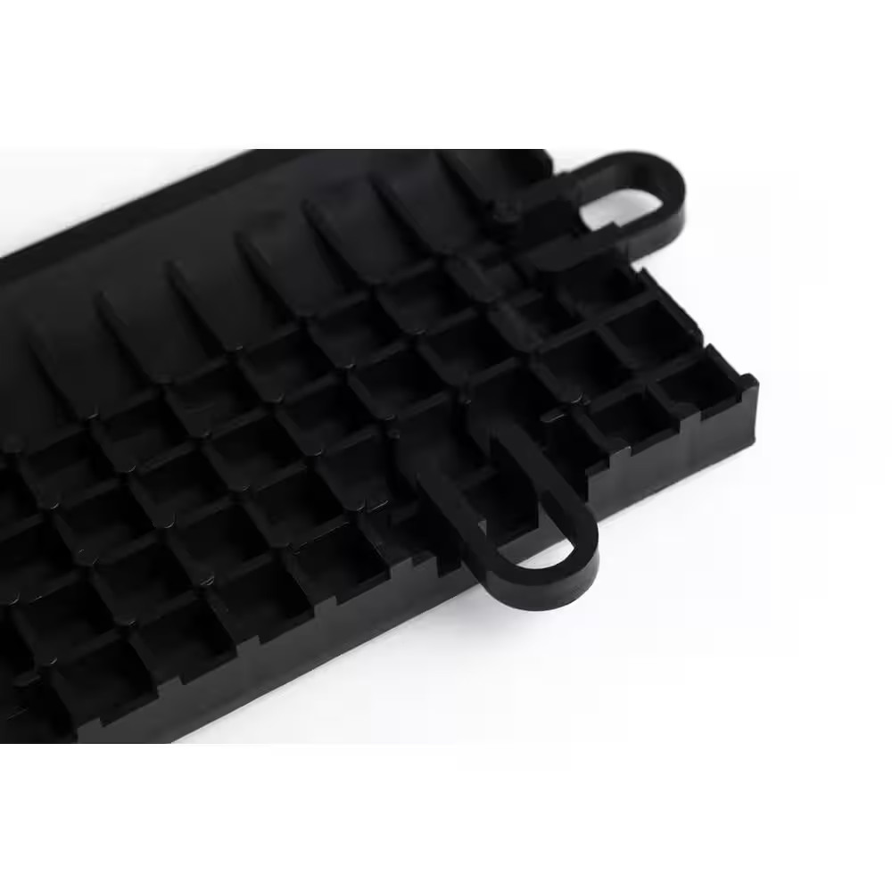 12 In. X 3 In. Black Modular Female Edging Kit (22-Piece, Includes 2 Corner Edge