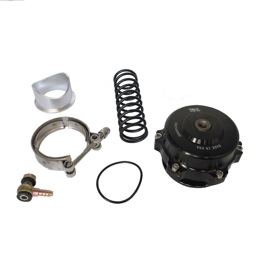 Black Universal 50mm BOV Blow Off Valve Q Typer With Tial Logo V-Band Flange