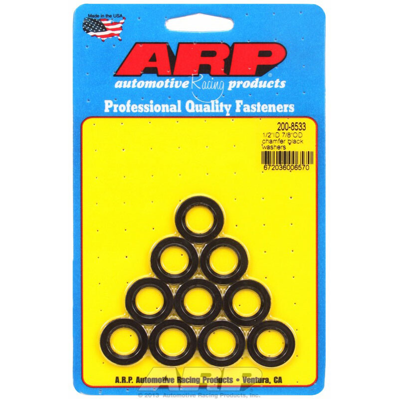 ARP Washer Set 200-8533; .500 in. ID, .875 in. OD, Black Chromoly, 10pcs