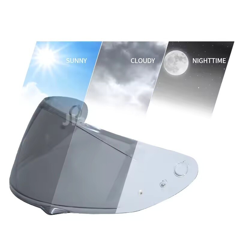 Photochromic Visor Lens Fits For HJC HJ34P C10 Motorcycle Helmet Shield Lens