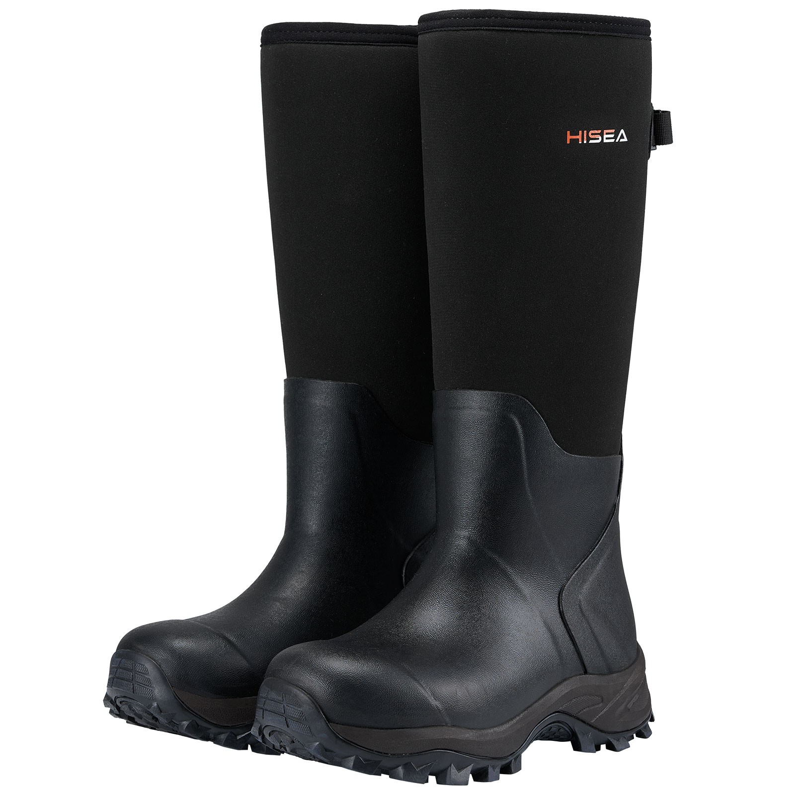 HISEA Men Hunting Boots Adjustable Rain Boot Waterproof Fishing Mud Working Boot