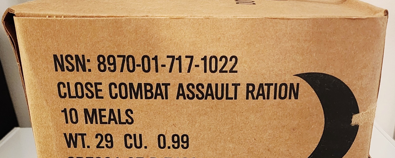 CLOSE COMBAT ASSAULT RATION [CCAR] - 2028 INSPECTION - 1, 2, 3 PACK OR CASE