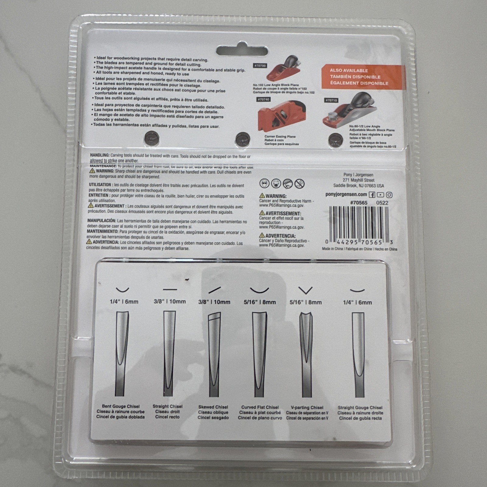 Jorgensen Wood Carving Tools 6 Pc Basic Wood Carving Set Acetate Handle - New