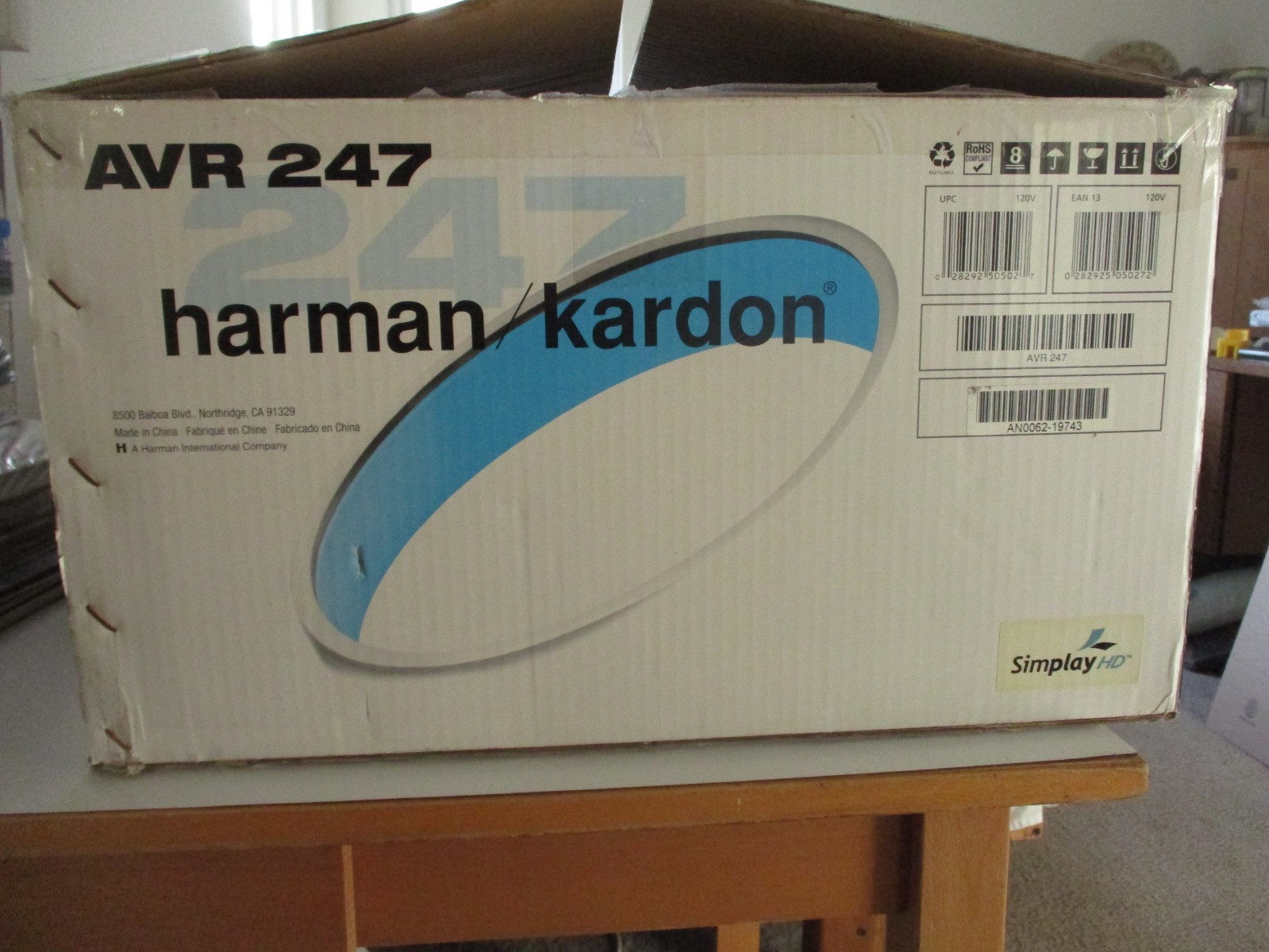 Harman Kardon AVR 247 7.1 Channel HDMI Home Theater Receiver; No Remote