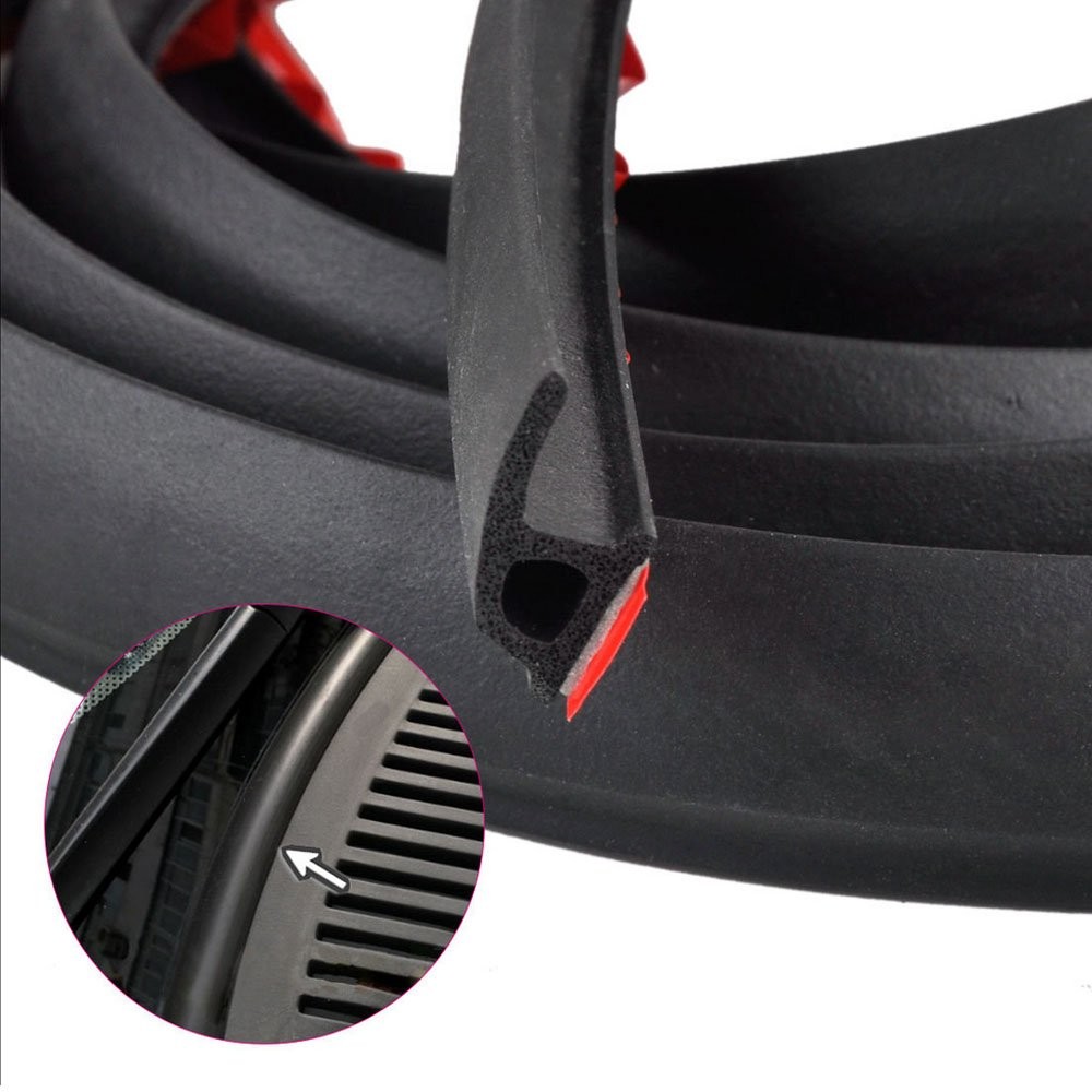 Etopars 157" 4M P Shape Car Door Trim Edge Moulding Rubber Weatherstrip Black