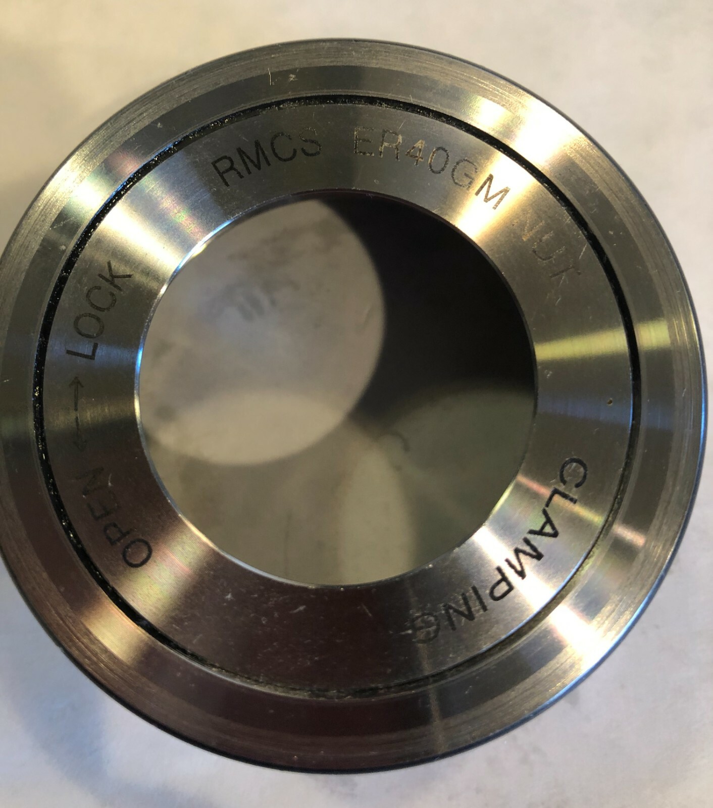 NEW - ER40 BEARING STYLE COLLET NUT - NO BRASS - ALL STEEL - NEW- $1.00 SHIPPING