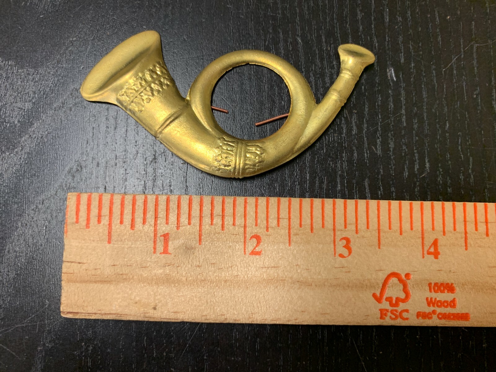 Civil War U.S. Infantry "Bugle" Brass Hat Insignia - NEW