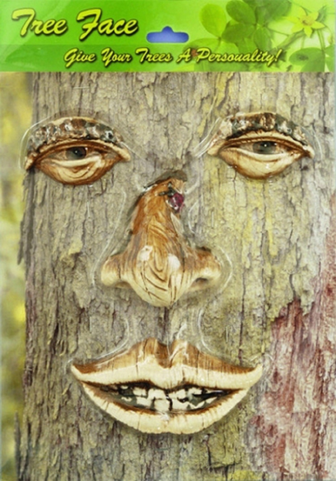 Sleepy Tree Face - Lawn, Yard And Garden Home Decoration - Give Your Trees Faces