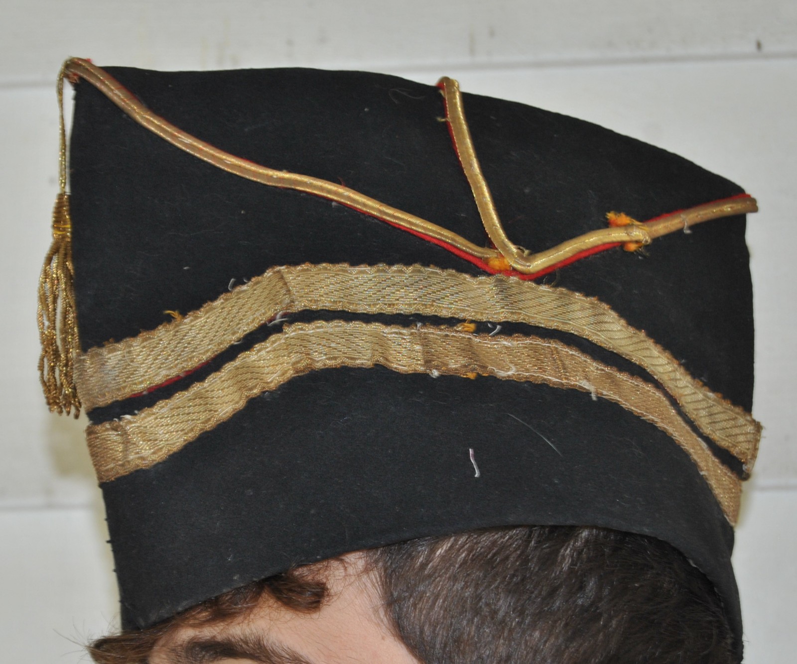 Late 1800s Old French Parisian Theatre Napoleonic Uniform Tunic and Bonnet