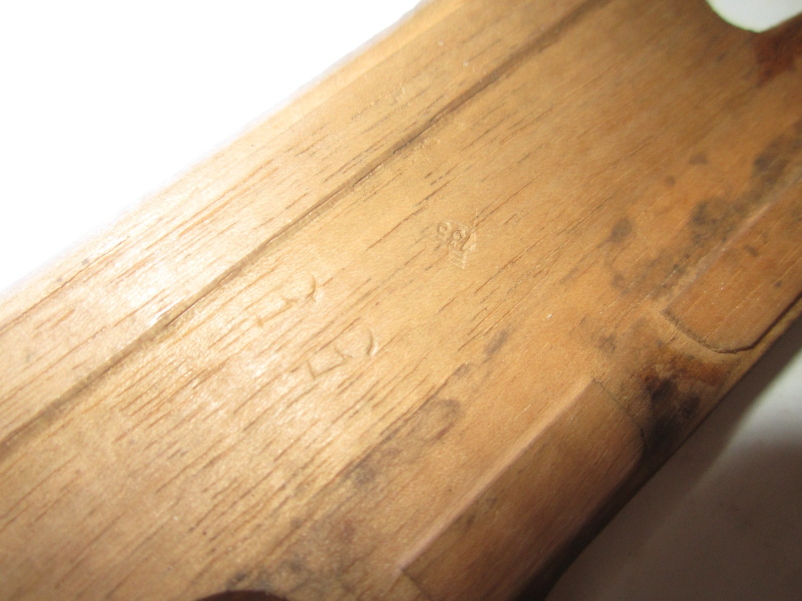 WWII WW2 Luger Mauser P08 SET OF Wooden Wood Grip 135 Proof Marked WITH A 55