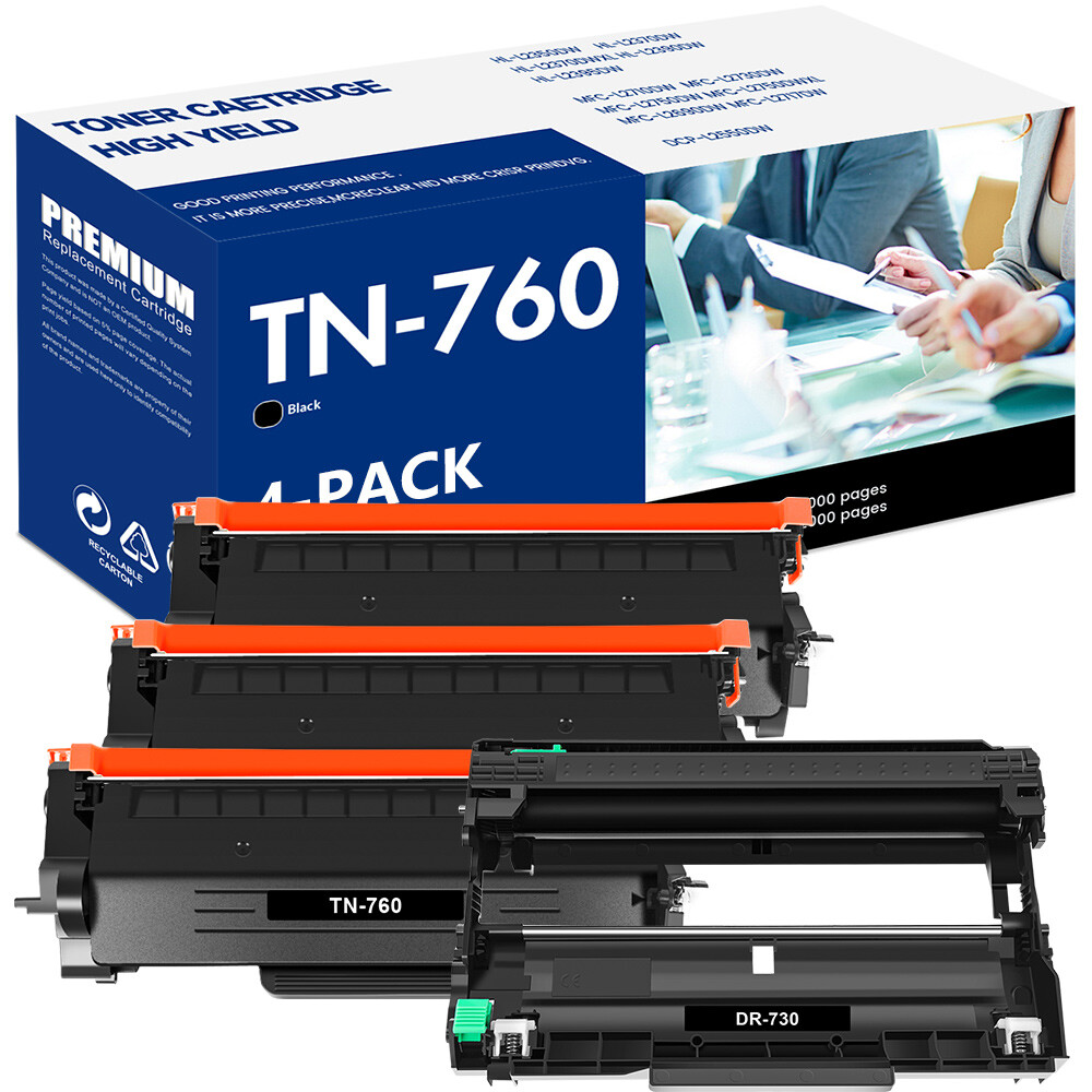 TN760 Toner DR730 Drum Cartridge for Brother MFC-L2690DW MFC-L2710DW L2550DW Lot