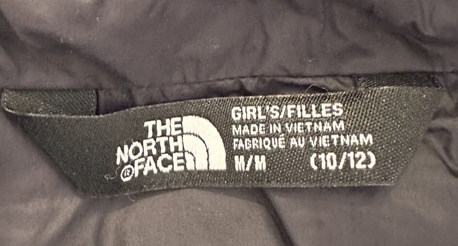 Girls Metallic Copper The North Face Puffer Jacket - Sz M 10-12