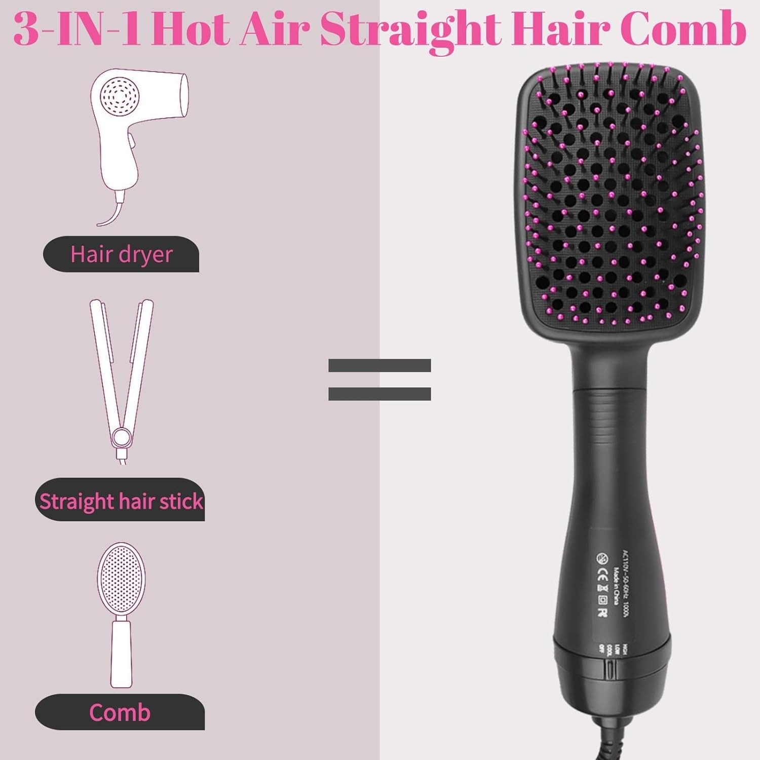 Hair Dryer and Blow Dryer Brush,Hair Straightener Brush Hair Dryer Hot Air Brush