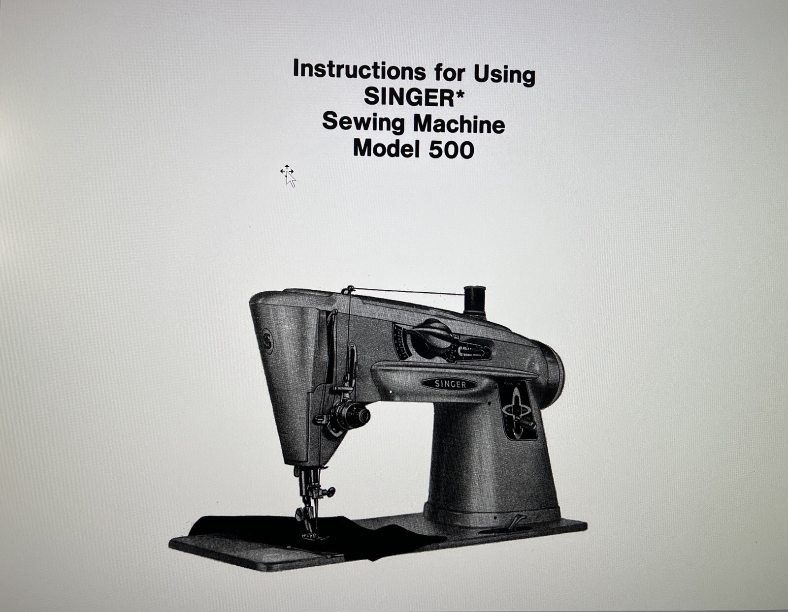 Rare Large Deluxe-Edition Instructions Manual Singer 500 Sewing Machine COLOR