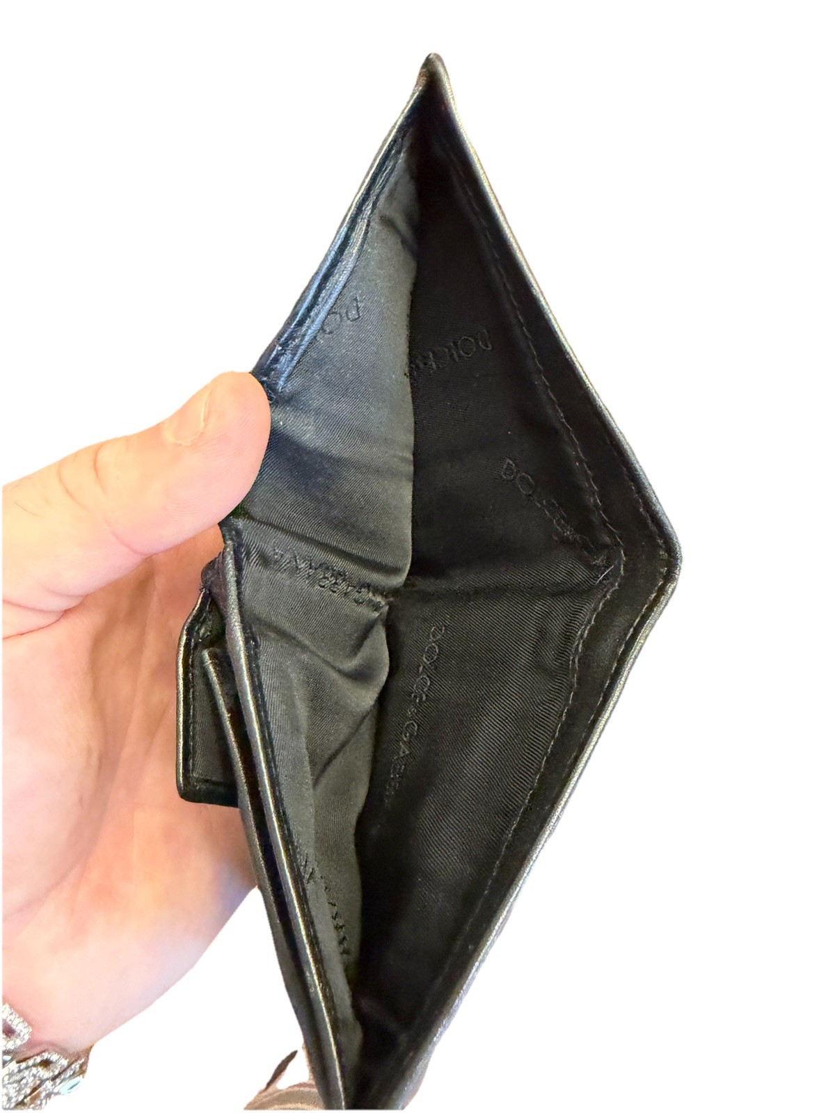 Used Authentic Leather Dolce & Gabbana Bi Fold wallet with COA